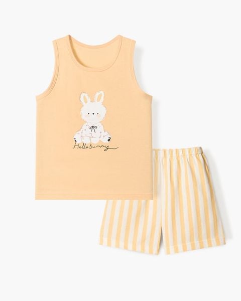 Bộ đồ ba lỗ cotton mịn bé gái U4109