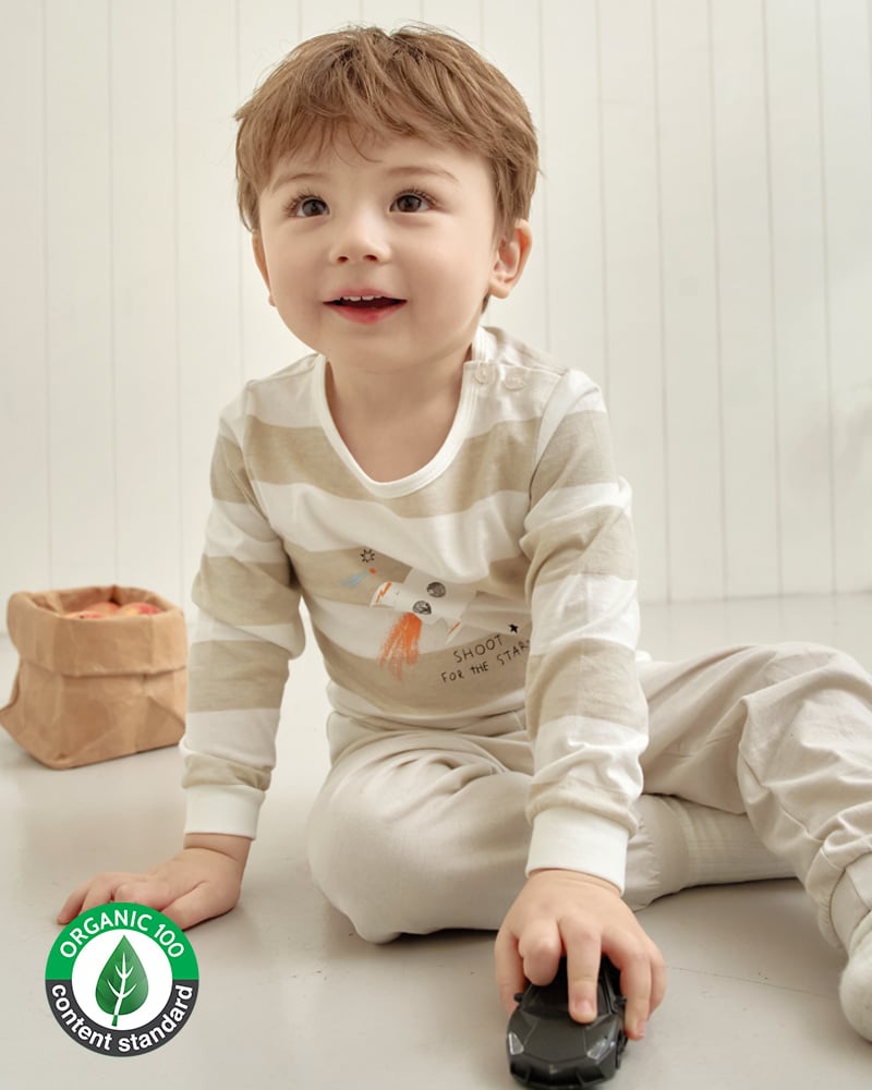 Bộ đồ dài cotton mịn dáng rộng bé trai U1315