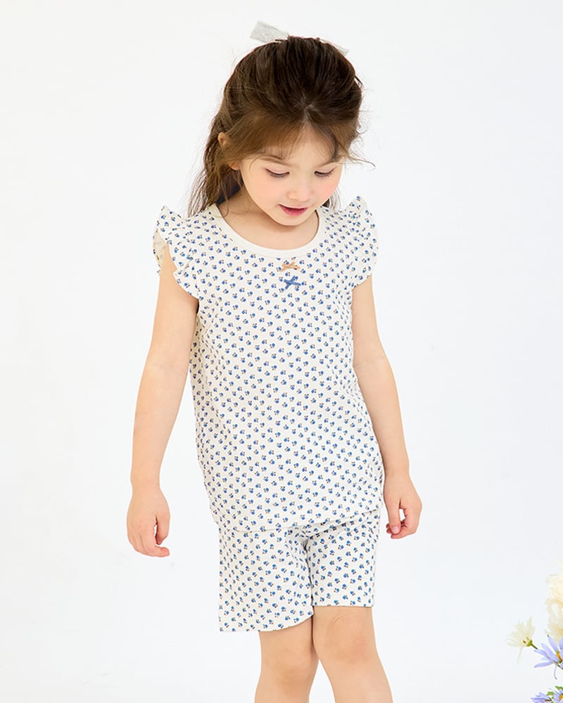 Bộ đồ ba lỗ cotton mịn bé gái U4105