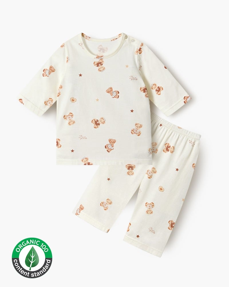 Bộ đồ lửng cotton mịn bé trai và bé gái U2160