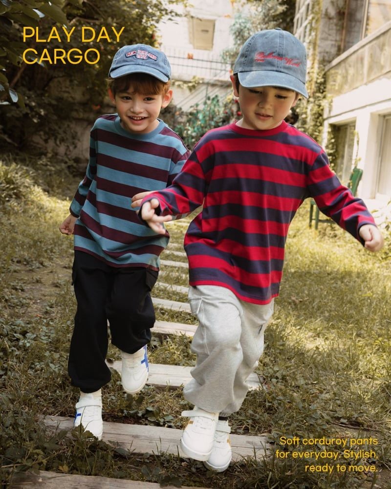 Quần cargo thu đông cotton spandex bé trai và bé gái U950G
