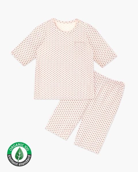 Bộ đồ lửng cotton mịn bé gái U2177