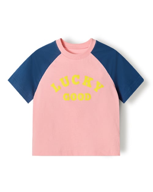 Áo thun tay ngắn Raglan vải cotton cho bé trai và bé gái U900N