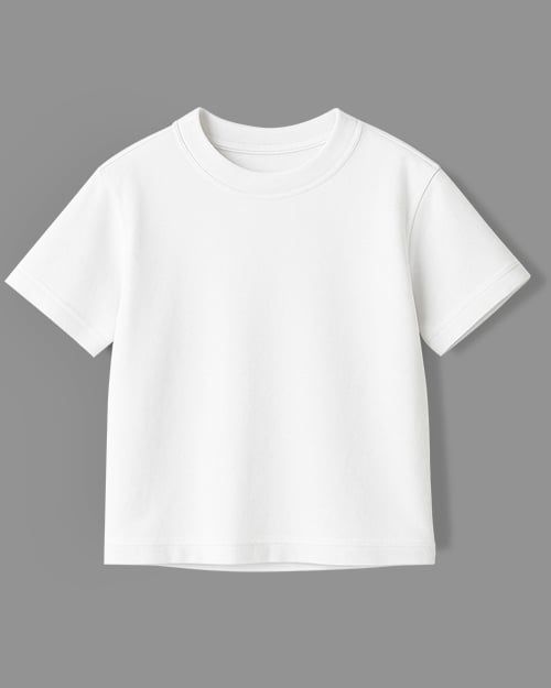 Áo thun tay ngắn vải cotton thoáng mát bé trai và bé gái U900R