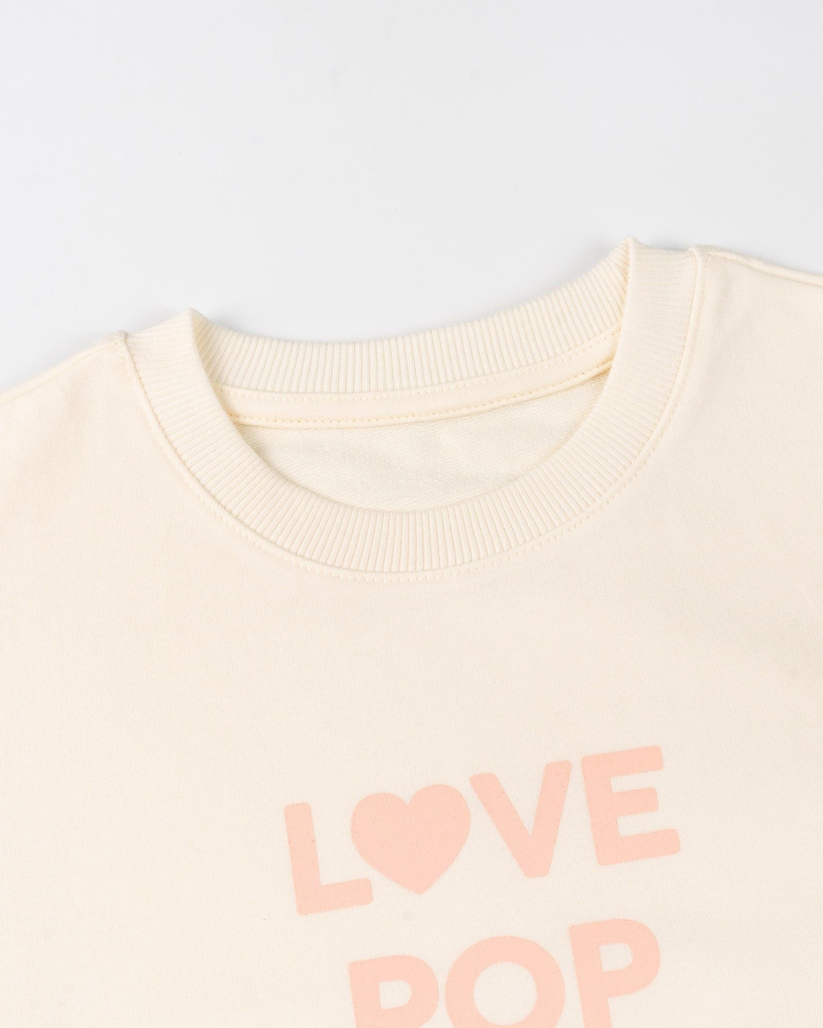 Bộ đồ dài dáng rộng vải nỉ da cá cotton bé gái U1345