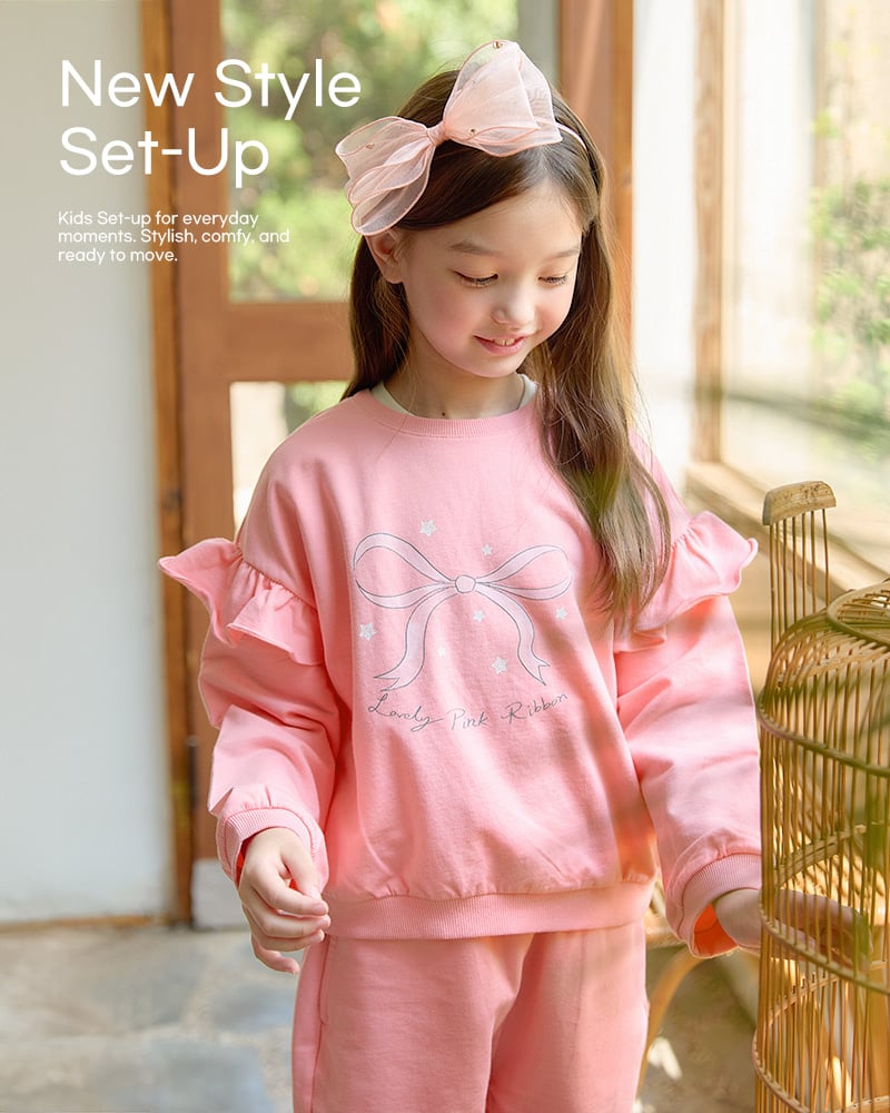 Bộ đồ dài dáng rộng cotton mịn bé gái U1284