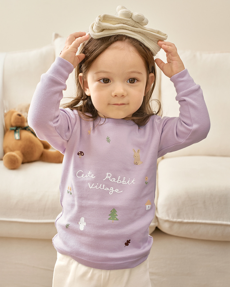 Bộ đồ dài dáng ôm cotton mịn bé gái U1258