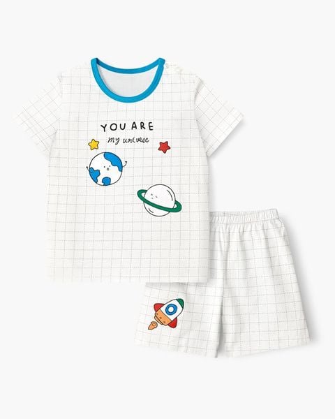 Bộ đồ ngắn cotton mịn bé trai U3203