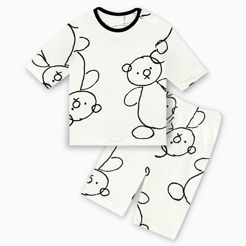 [Lẻ size] Bộ đồ lửng cotton cho bé trai và bé gái lẻ size U8003
