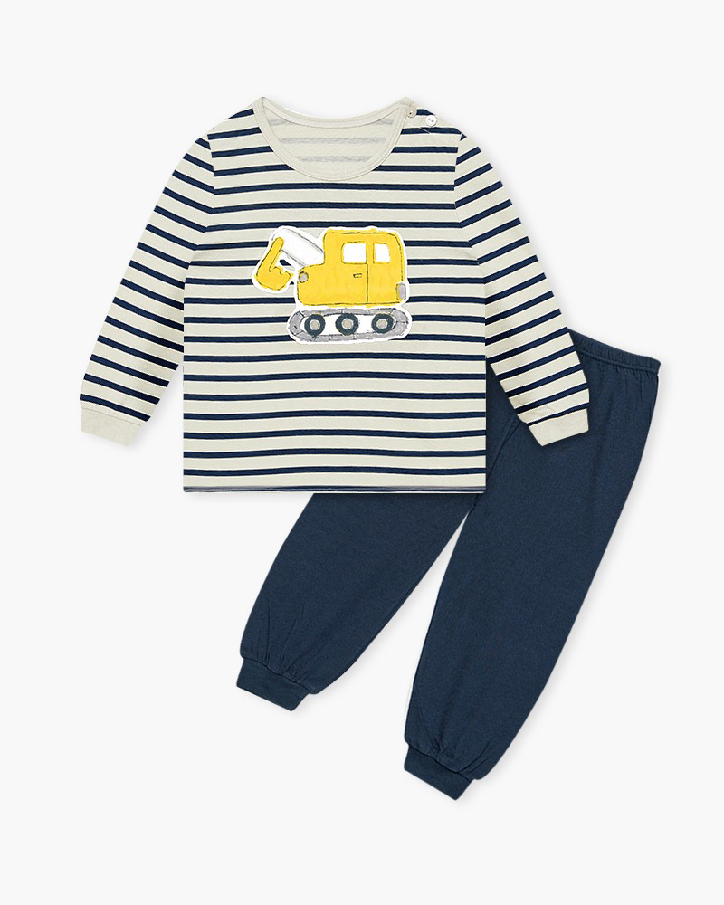 Bộ đồ dài dáng rộng cotton mịn bé trai U1184