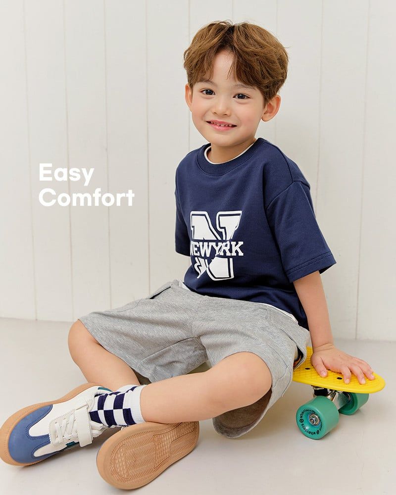 Quần short cargo basic vải cotton spandex cho bé trai và bé gái U950V