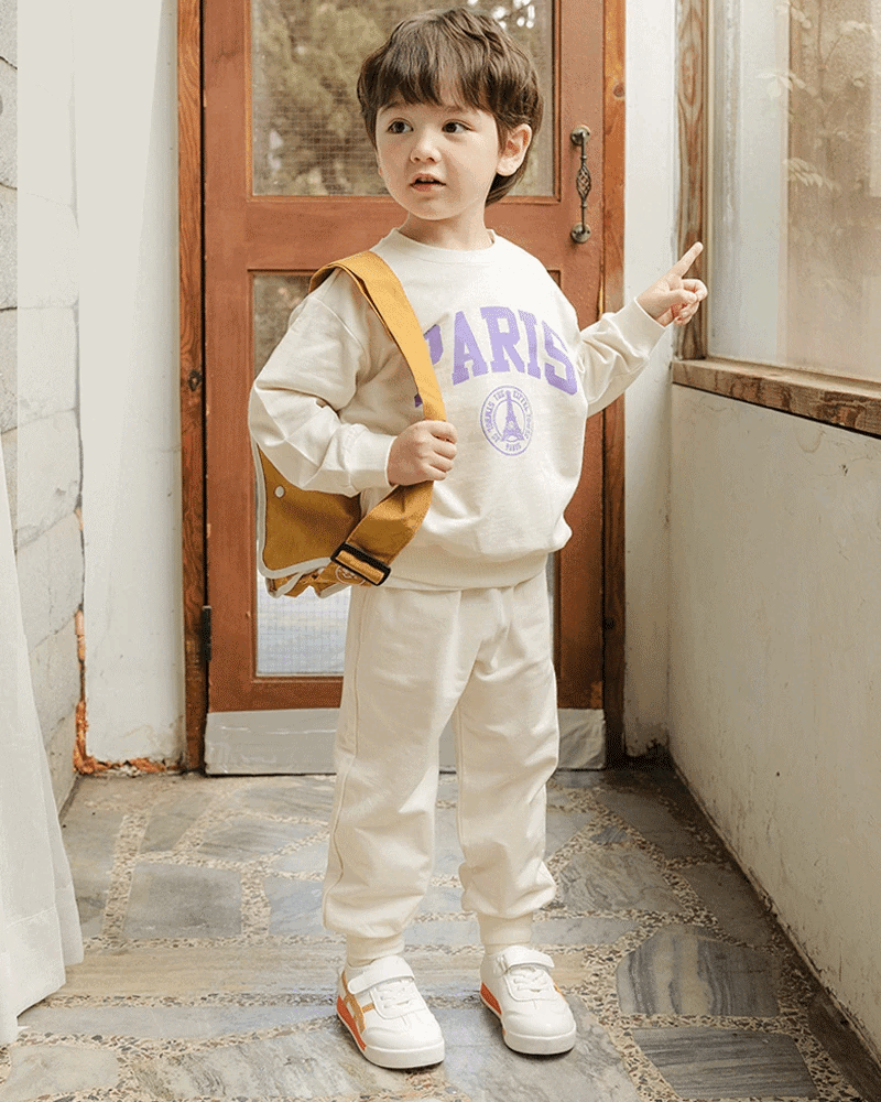 Bộ đồ dài dáng rộng cotton mịn bé trai và bé gái U1283