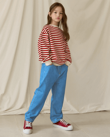 Quần jean dài ống suông co giãn bé trai và bé gái U950H