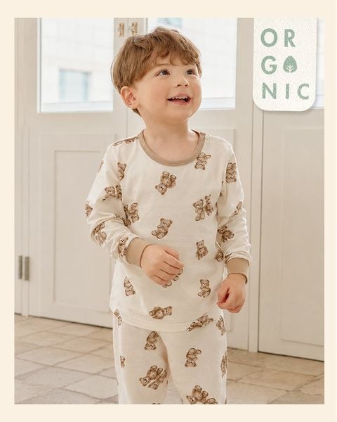 Bộ đồ dài dáng rộng cotton mịn bé trai U1331