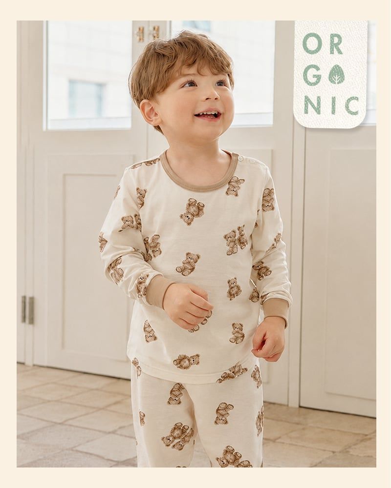 Bộ đồ dài dáng rộng cotton mịn bé trai U1331