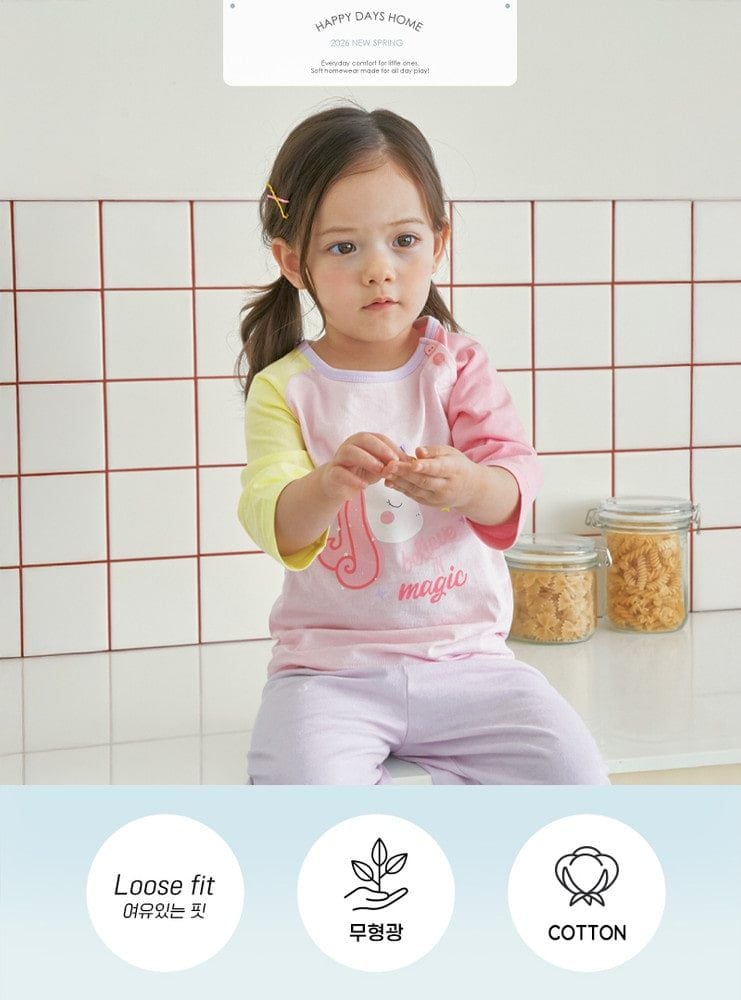 Bộ đồ lửng cotton mịn bé gái U2171