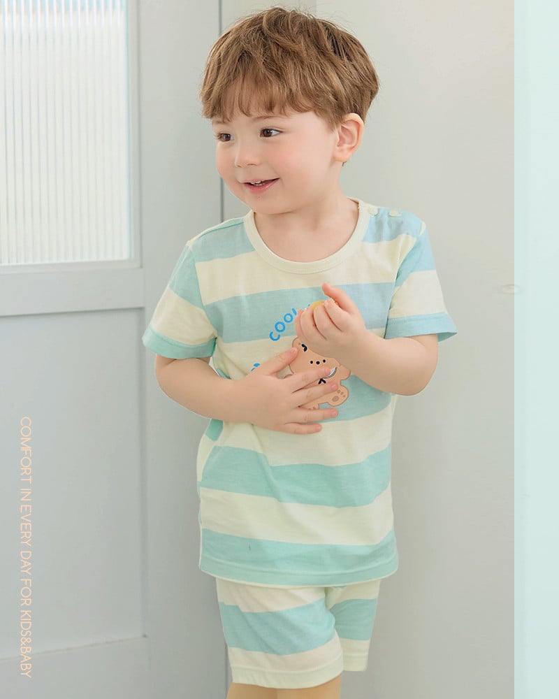 Bộ đồ ngắn cotton mịn bé trai và bé gái U3224
