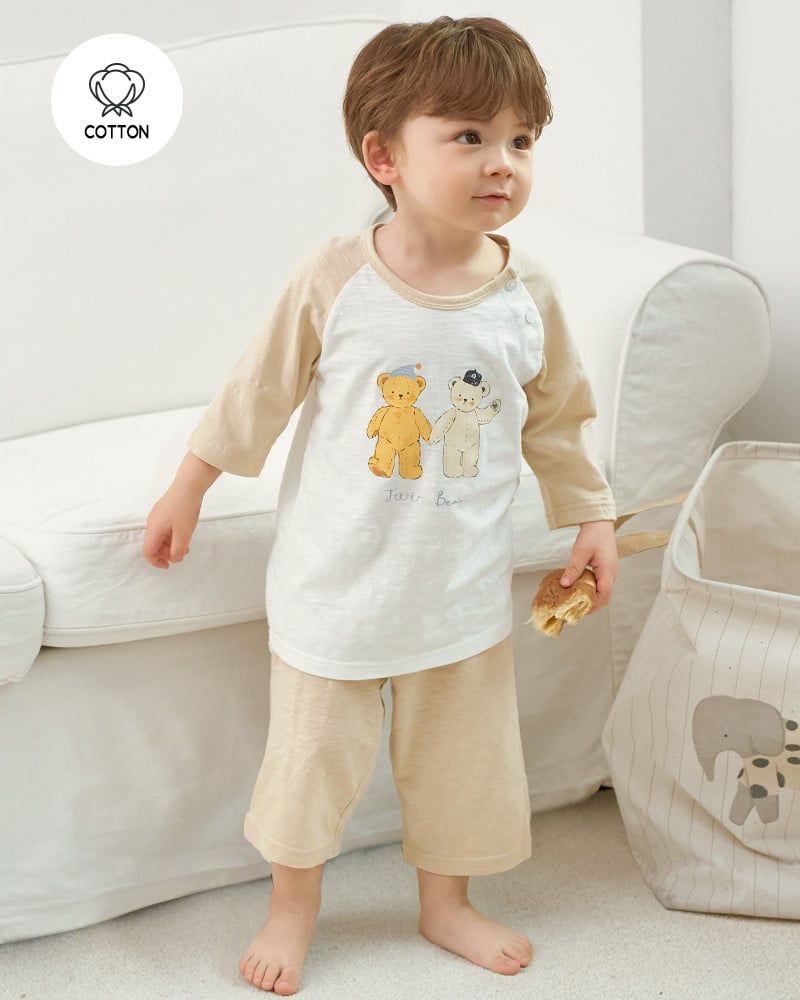Bộ đồ lửng cotton mịn bé trai U2172