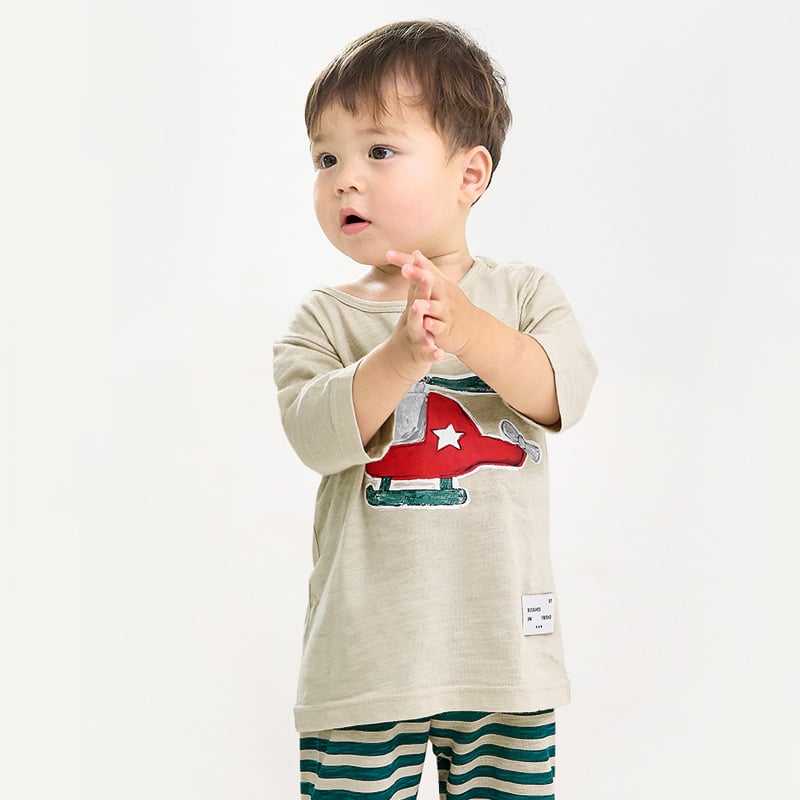 [Lẻ size] Bộ đồ lửng cotton cho bé trai và bé gái lẻ size U8003