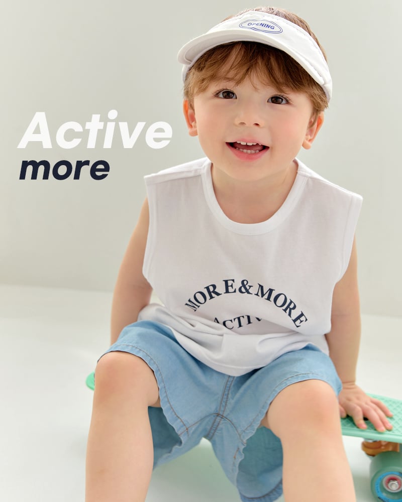 Áo ba lỗ vải cotton thoáng mát dáng suông rộng bé trai và bé gái U900S