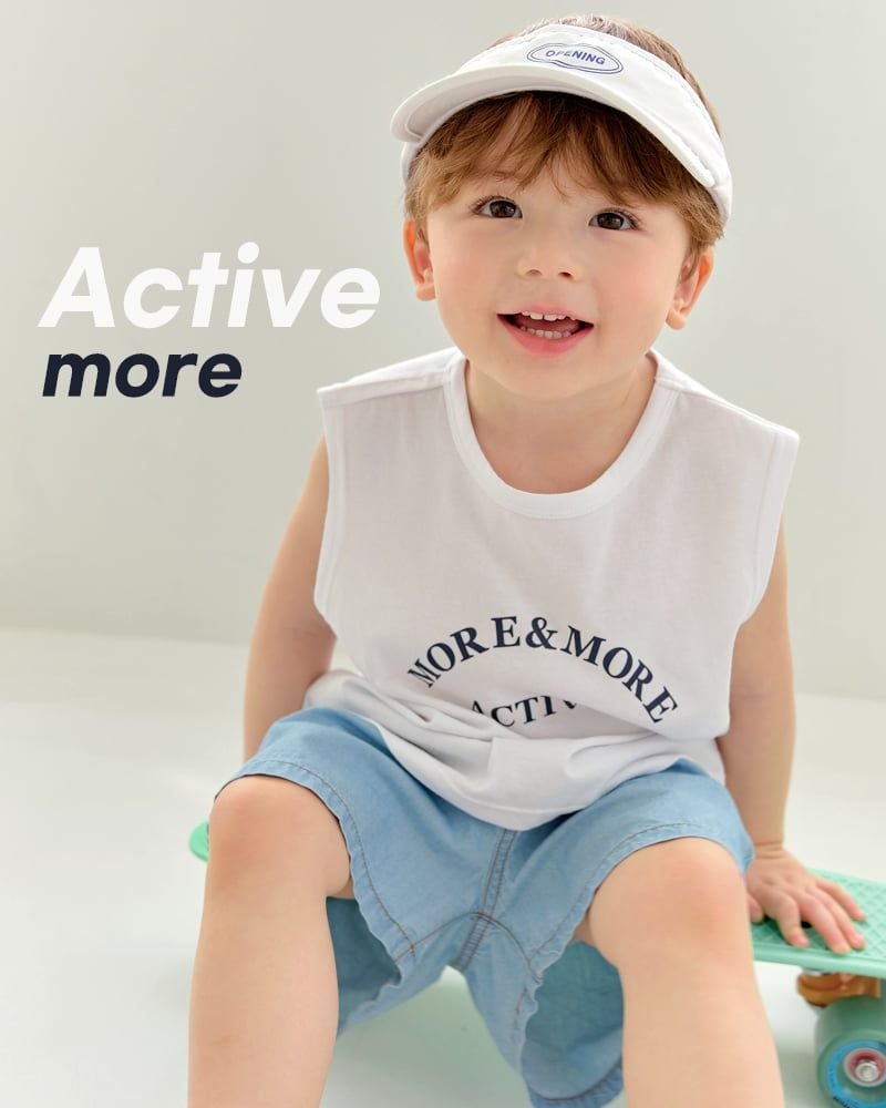 Áo ba lỗ vải cotton thoáng mát dáng suông rộng bé trai và bé gái U900S