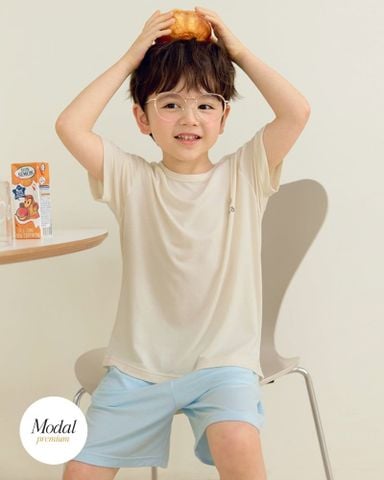 Bộ đồ ngắn mặc nhà vải Tencel Modal siêu mềm mát bé trai và bé gái U3233