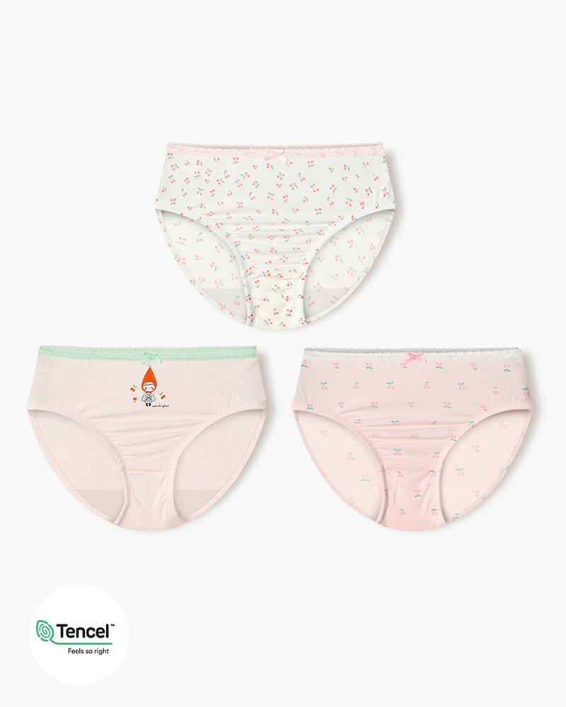 Set 3 quần chip tam giác vải Tencel cho bé gái U6061