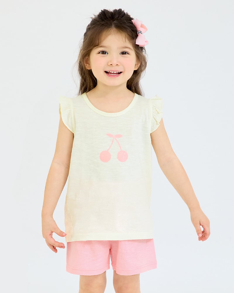 Bộ đồ ba lỗ cotton mịn bé gái U4097