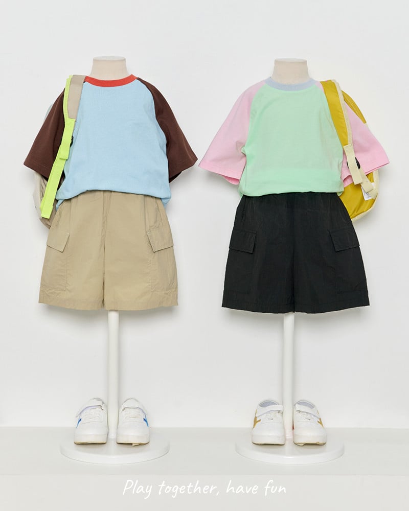 Quần short cargo vải gió siêu nhẹ, mỏng thoáng mát bé trai và bé gái U950Y