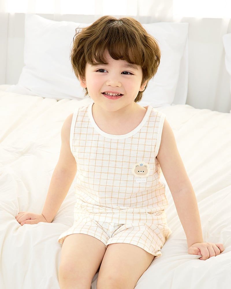 Bộ đồ ba lỗ cotton mịn bé trai và bé gái U4096