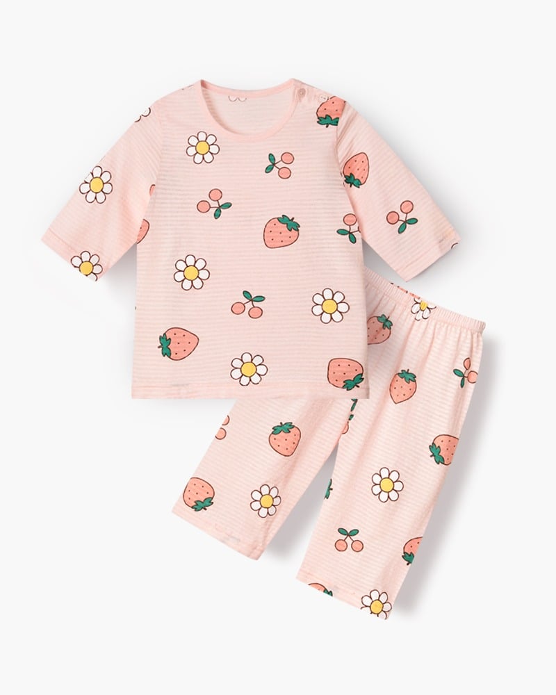 Bộ đồ lửng cotton giấy bé gái U2179