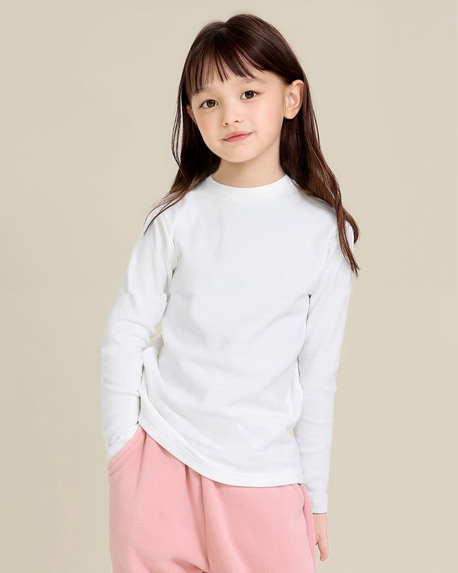 Áo dài tay cổ tròn vải nỉ cào bông ấm thu đông bé trai và bé gái U900L