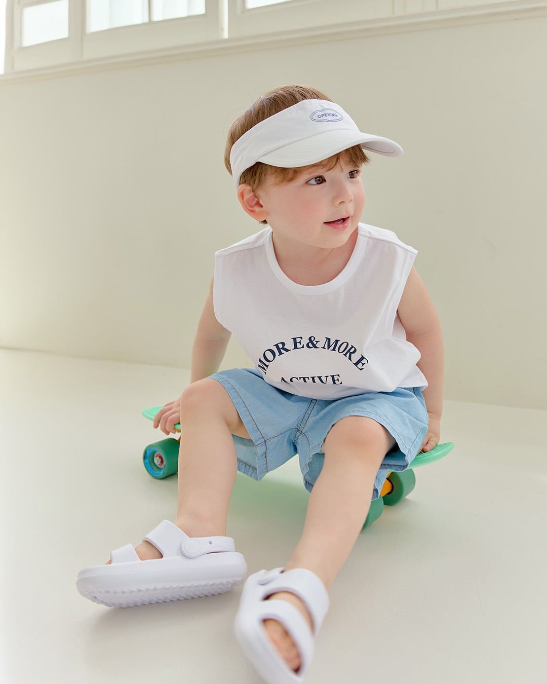 Áo ba lỗ vải cotton thoáng mát dáng suông rộng bé trai và bé gái U900S