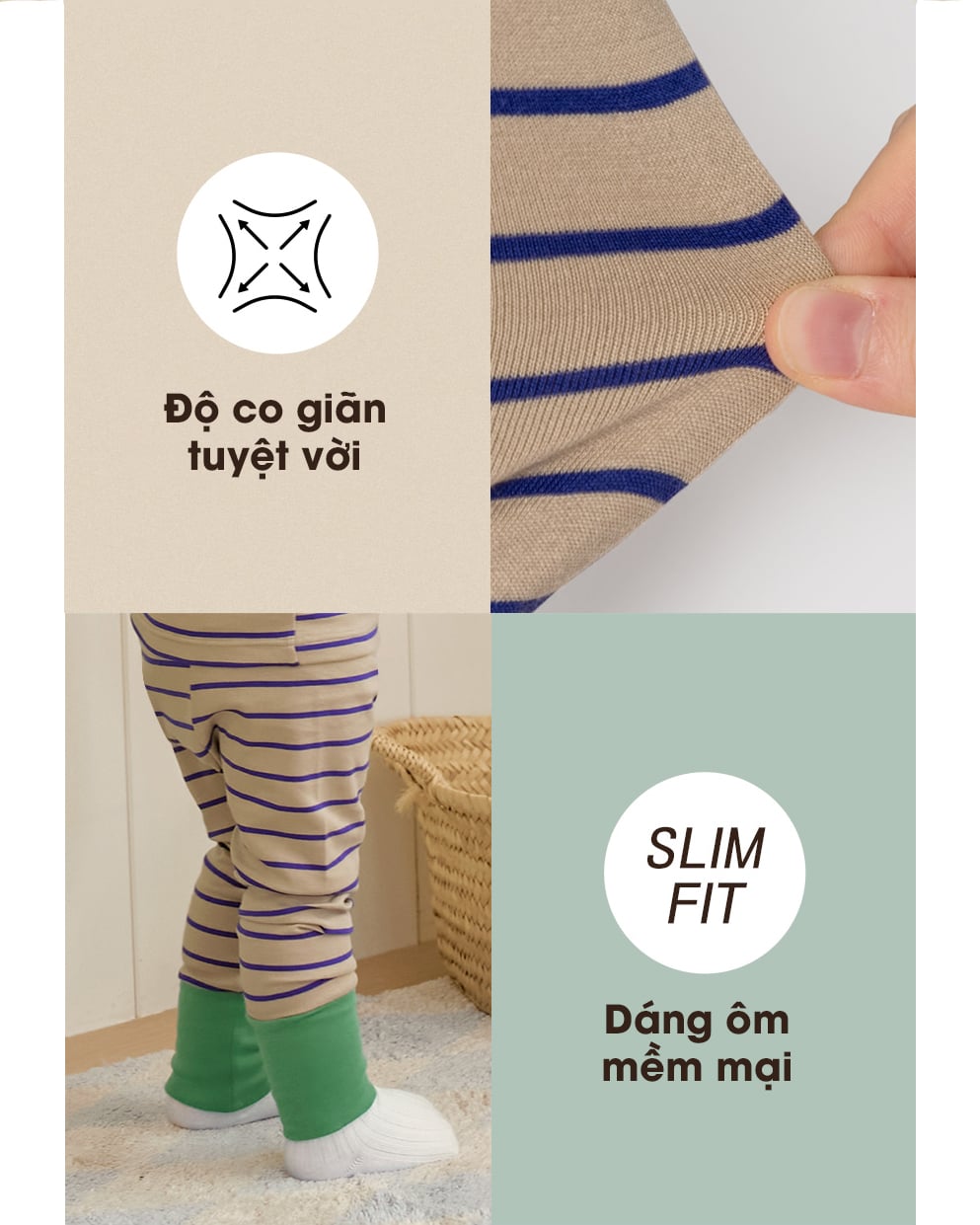 Bộ đồ dài dáng ôm cotton mịn bé trai và bé gái U1276