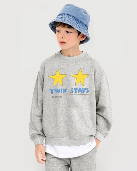 Bộ đồ dài dáng rộng cotton mịn bé gái và bé trai U1254