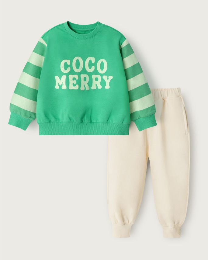 Bộ đồ dài dáng rộng cotton mịn bé trai và bé gái U1294