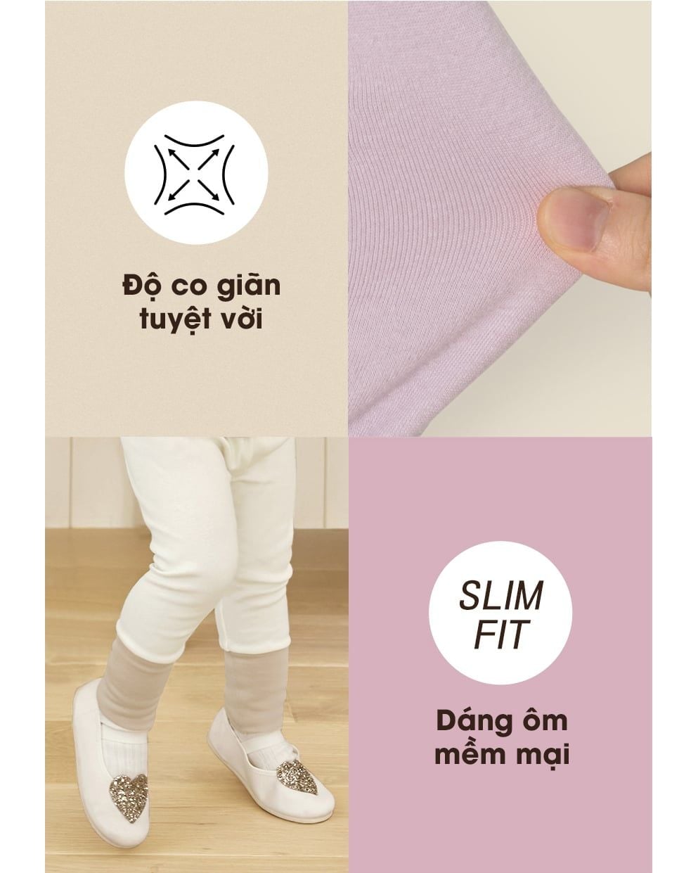 Bộ đồ dài dáng ôm cotton mịn bé gái U1258