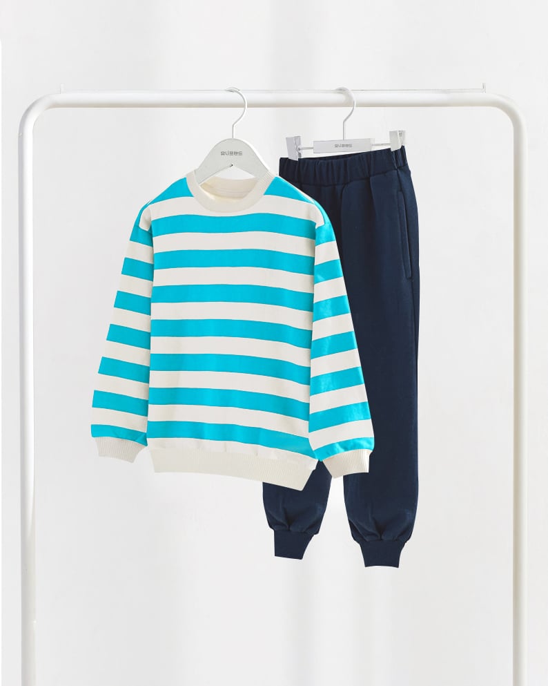 Bộ đồ dài dáng rộng cotton mịn bé gái và bé trai U1225