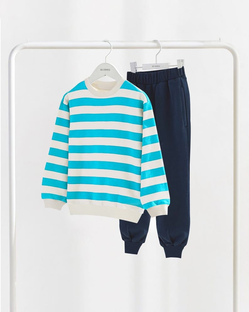 Bộ đồ dài dáng rộng cotton mịn bé gái và bé trai U1225