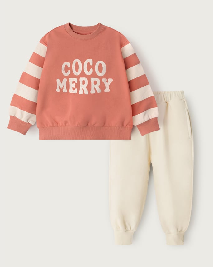 Bộ đồ dài dáng rộng cotton mịn bé trai và bé gái U1295