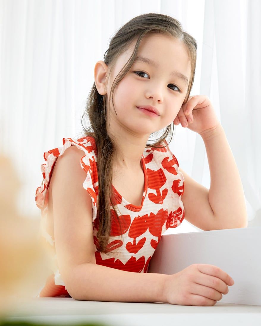 Bộ đồ ba lỗ cotton giấy bé gái U4084