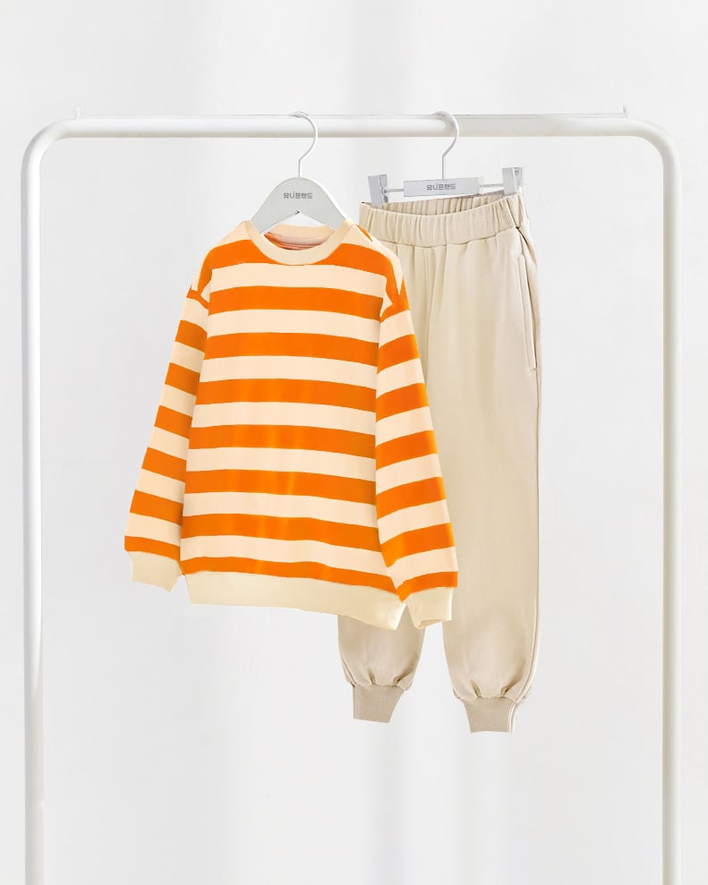 Bộ đồ dài dáng rộng cotton mịn bé gái và bé trai U1224