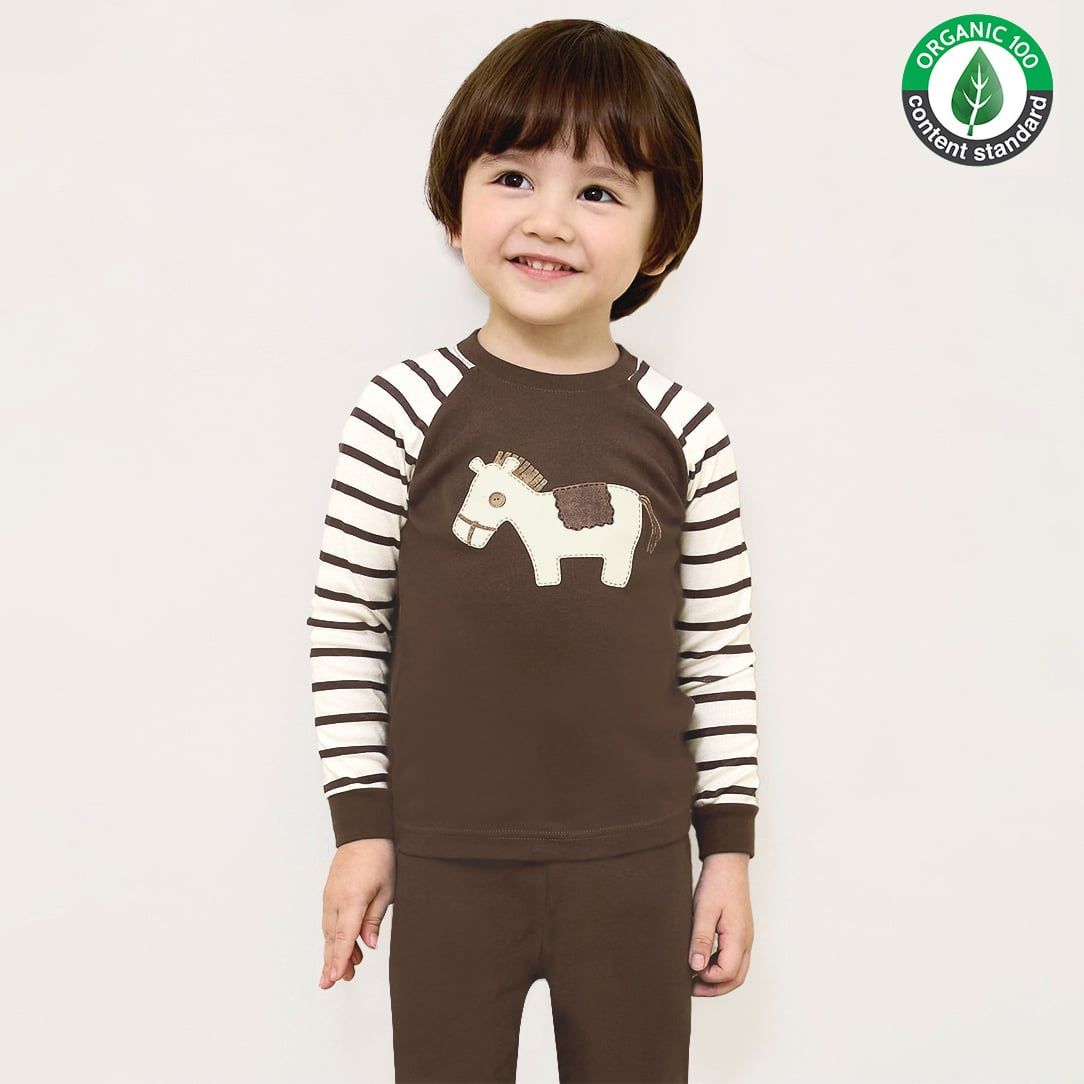 [Lẻ size] Bộ đồ dài tay cotton cho bé trai và bé gái lẻ size U8008