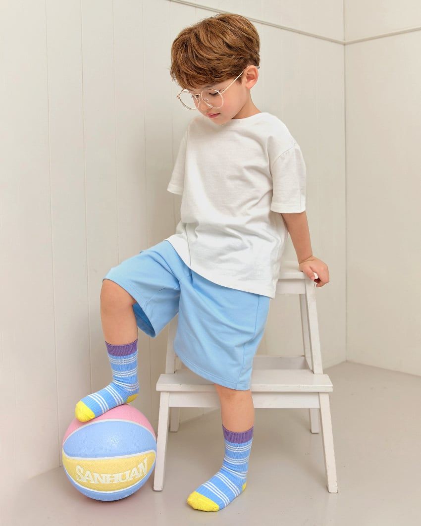 Quần short Bermuda dài qua gối vải cotton spandex U950U