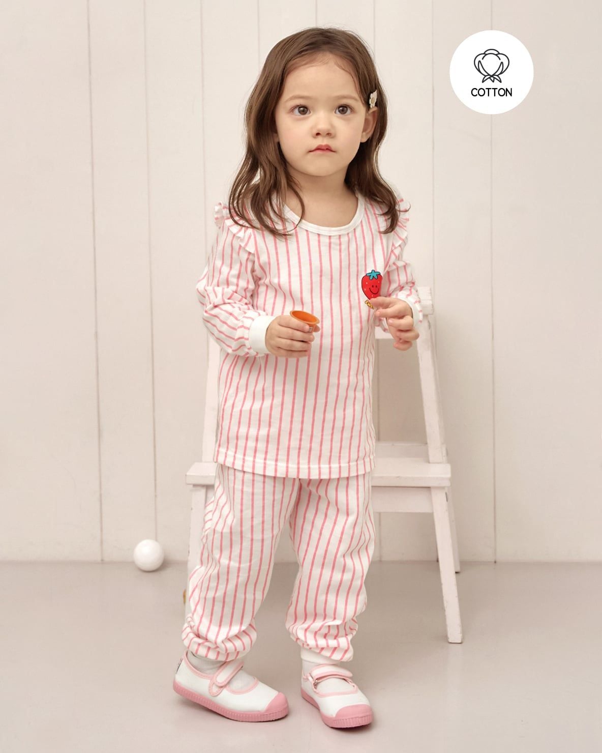 Bộ đồ dài cotton mịn dáng rộng bé gái U1308