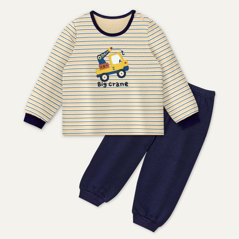 [Lẻ size] Bộ đồ dài chần bông 3 lớp cho bé trai và bé gái U8004