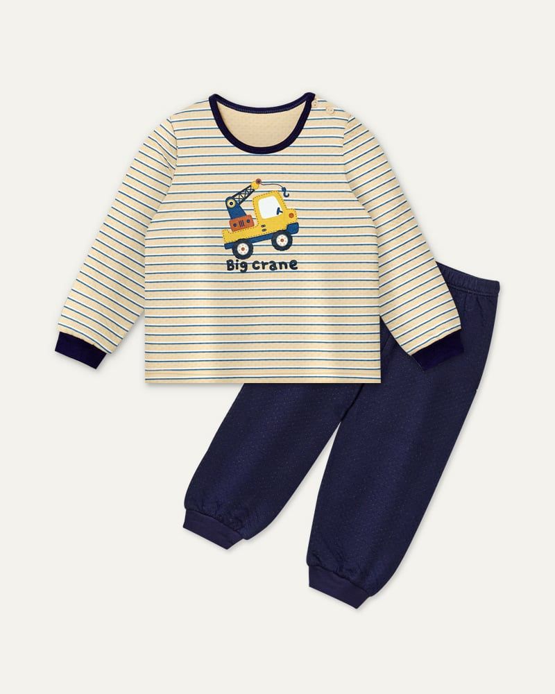 Bộ đồ dài chần bông 3 lớp cho bé trai U1222