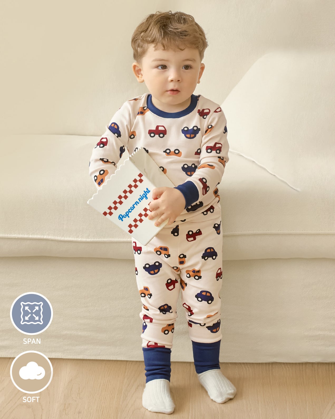 Bộ đồ dài dáng ôm cotton mịn bé trai U1259