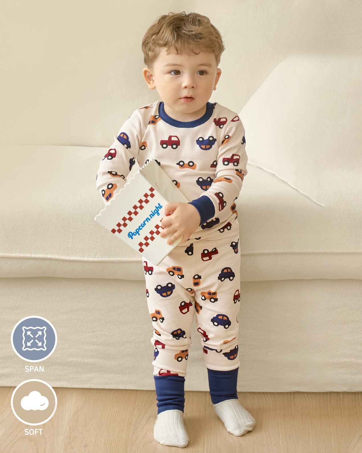 Bộ đồ dài dáng ôm cotton mịn bé trai U1259