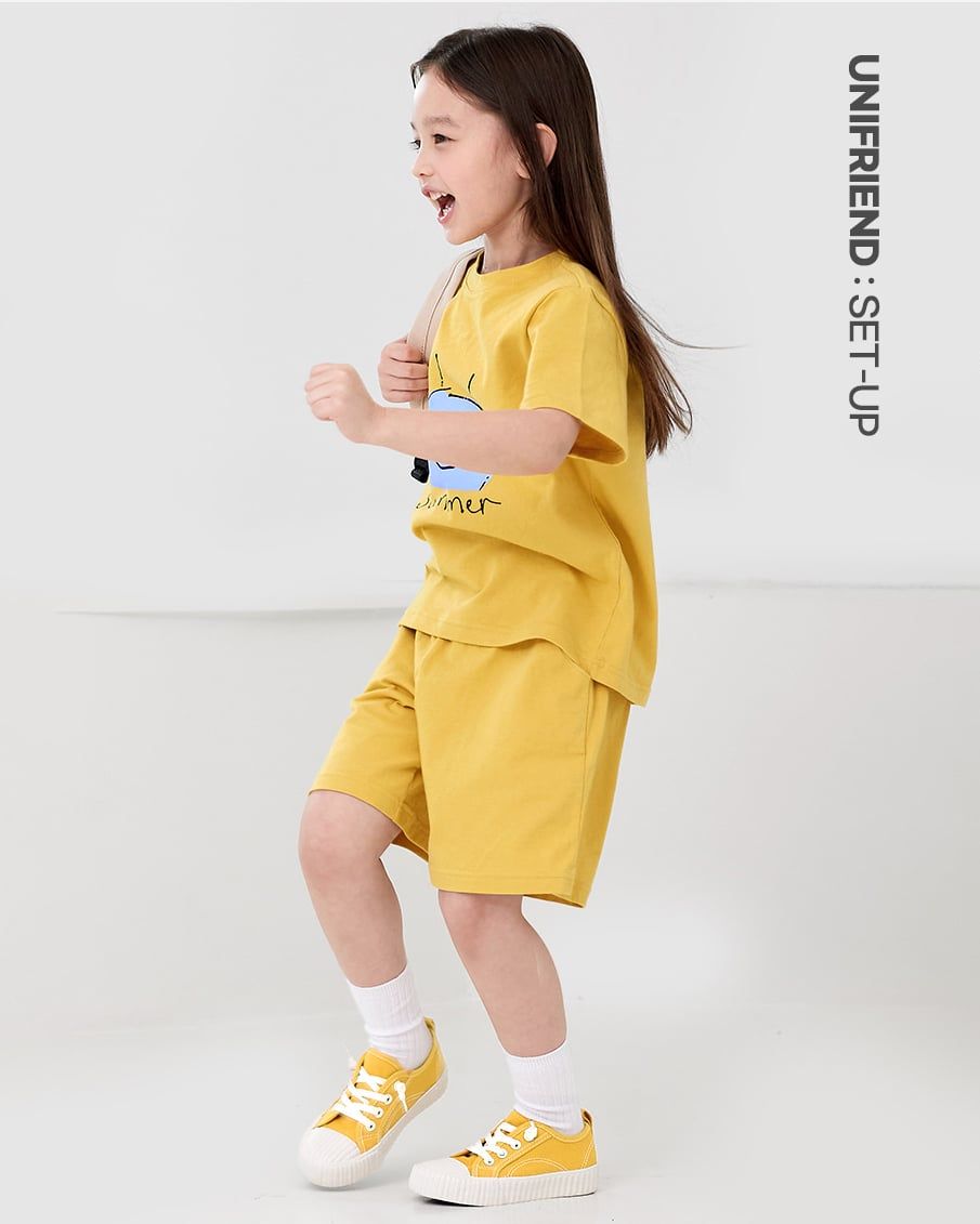 Bộ đồ ngắn cotton mịn bé trai và bé gái U3133